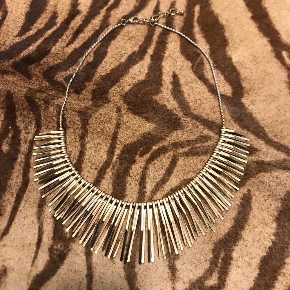 Bold gold sun burst necklace